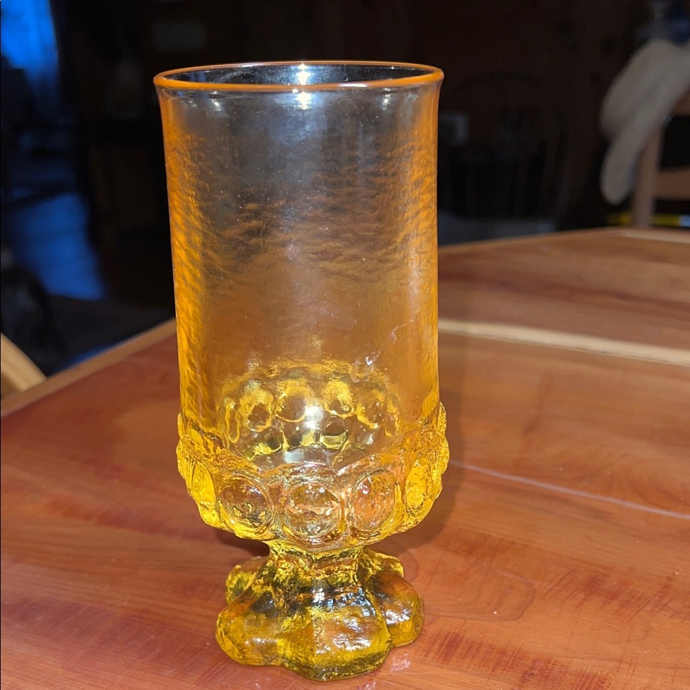 Vintage Heavy Franciscan Tiffin Madeira Cornsilk Goblet 1 Glass